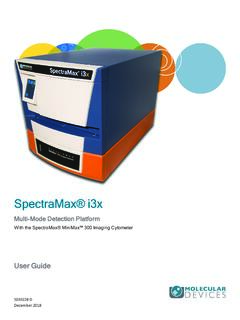 SpectraMax i3x Multi-Mode Detection Platform User Guide