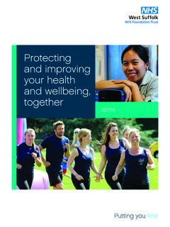 Protecting and improving your health and wellbeing, together