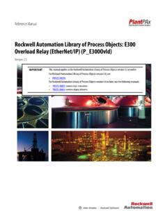 Rockwell Automation Library of Process Objects: E300 ...