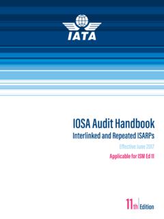 IOSA Audit Handbook - Interlinked and Repeated …