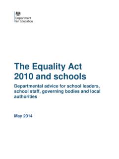 The Equality Act 2010 and schools - GOV.UK