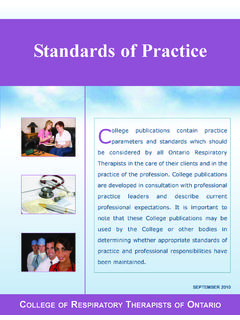 Standards of Practice - CRTO