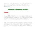 History of Christianity in Africa - Philadelphia Project