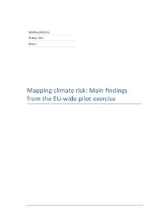Mapping climate risk: Main findings from the EU-wide pilot ...