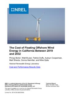 The Cost of Floating Offshore Wind Energy in ... - NREL