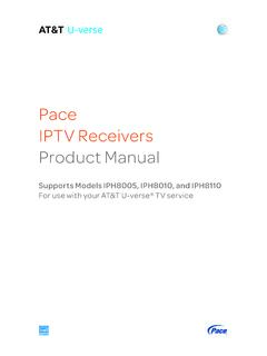 Pace IPTV Receivers Product Manual - AT&amp;T