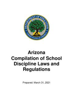 Arizona Compilation of School Discipline Laws and ... - ed