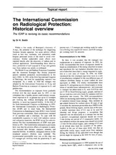 The International Commission on Radiological Protection ...