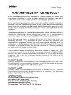 WARRANTY REGISTRATION AND POLICY - Farm …