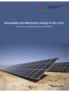 Renewable and Alternative Energy in the U.A.E.