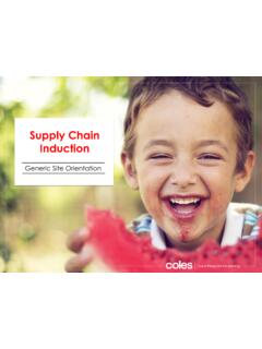 Supply Chain Induction - Coles