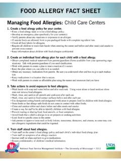 Food Allergy FAct Sheet - Mississippi