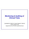 Monitoring &amp; Auditing of Clinical Trials