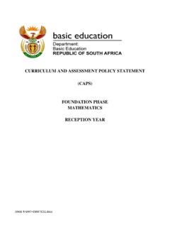 CURRICULUM AND ASSESSMENT POLICY STATEMENT (CAPS ...