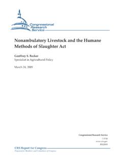Nonambulatory Livestock and the Humane Methods of ...