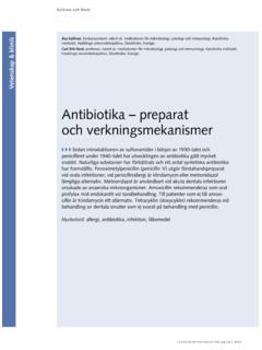 Antibiotika - preparat och verkningsmekanismer