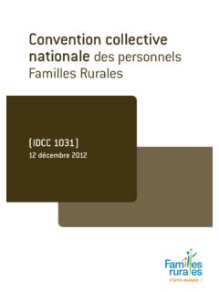Convention collective nationale des personnels Familles ...