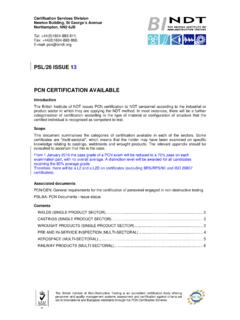 PSL/26 ISSUE 13 PCN CERTIFICATION AVAILABLE