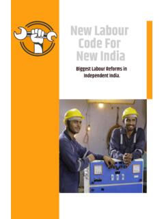 New Labour Code For New India