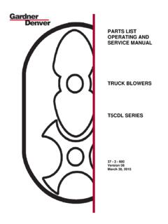 PARTS LIST OPERATING AND SERVICE MANUAL TRUCK …
