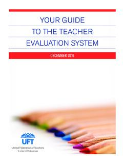 YOUR GUIDE TO THE TEACHER EVALUATION …