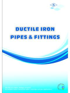 DUCTILE IRON PIPES &amp; FITTINGS