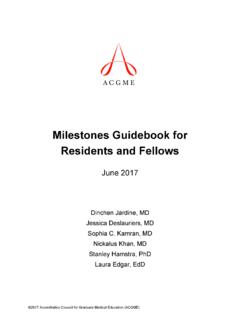 Milestones Guidebook for Residents and Fellows - …