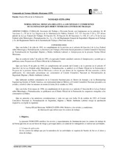 NORMA OFICIAL MEXICANA RELATIVA A LOS NIVELES Y ...