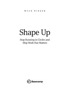 Shape Up - Basecamp
