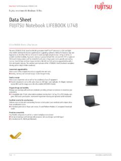 Data Sheet FUJITSU Notebook LIFEBOOK U748