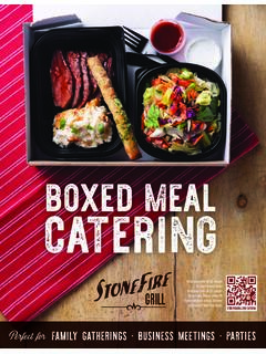 catering boxed meal