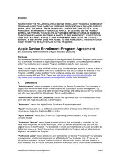 Apple Device Enrollment Program Agreement