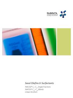 Sasol Olefins &amp; Surfactants - SasolTechData.com