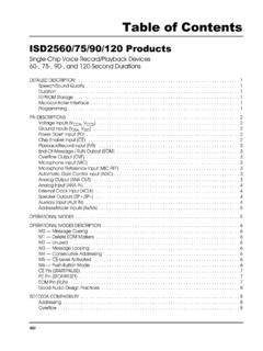 ISD2560/75/90/120 Products Data Sheet - Datarealm