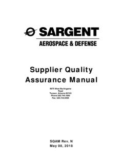 Supplier Quality Assurance Manual