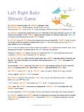 left right poem game - Baby Shower Games