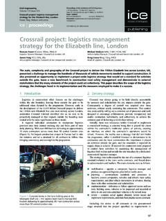 Crossrail project: logistics management strategy for the ...