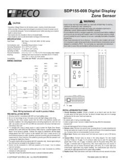 SDP155-008 Digital Display Zone Sensor - PECO, Inc