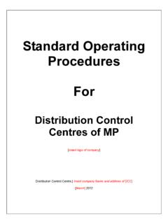 Standard Operating Procedures For - mpwz.co.in