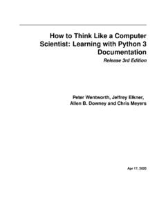 How to Think Like a Computer Scientist: Learning with ...