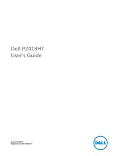 Dell P2418HT User’s Guide