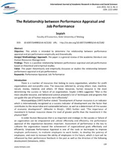 The Relationship between Performance Appraisal and Job ...