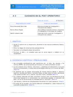 A-3 Cuidados en el Post operatorio - Junta de Andaluc&#237;a