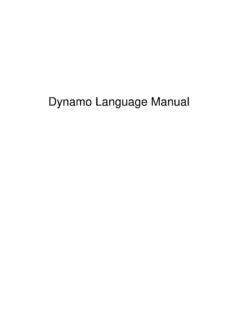 Dynamo Language Manual