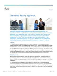 Cisco Web Security Appliance Data Sheet - IronPort