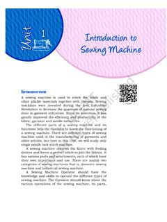 Introduction to Sewing Machine - NCERT