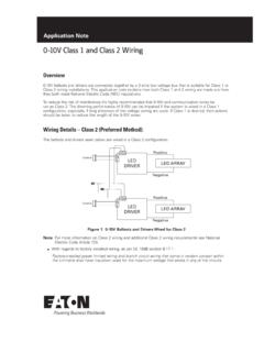0-10V Class 1 and Class 2 Wiring - Electrical Sector – …