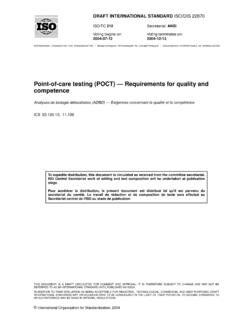 Point-of-care testing (POCT) — Requirements for …