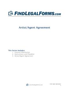 Artist Agent Agreement - FindLegalForms
