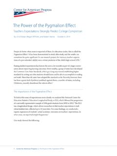 The Power of the Pygmalion Effect